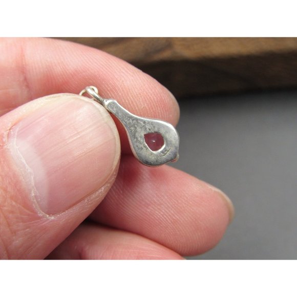 16" Sterling Silver Heavily Tarnished Amethyst Necklace Vintage Minimalist - Picture 4 of 7